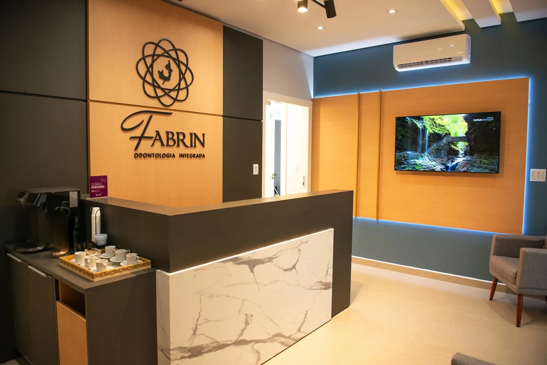 Recepção da Fabrin Odontologia